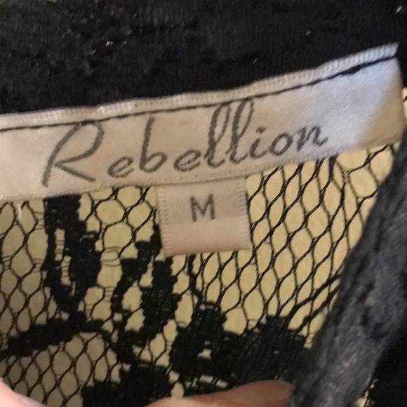 Rebellion dress black lace keyhole back lining M - Picture 5 of 8